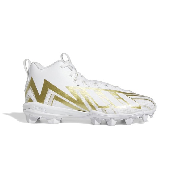 adidas Men's Freak Spark 23 Football Cleats - White/White/Gold Metallic - Size 9 - Picture 1 of 6